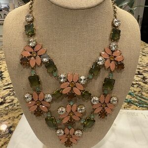 Stella & Dot Florette Necklace in Pink and Green